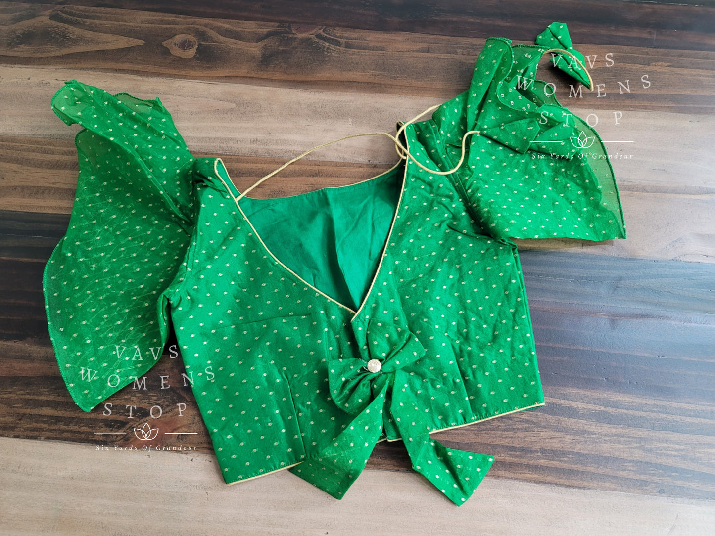 Ruffle Sleeves Fancy Organza Blouse