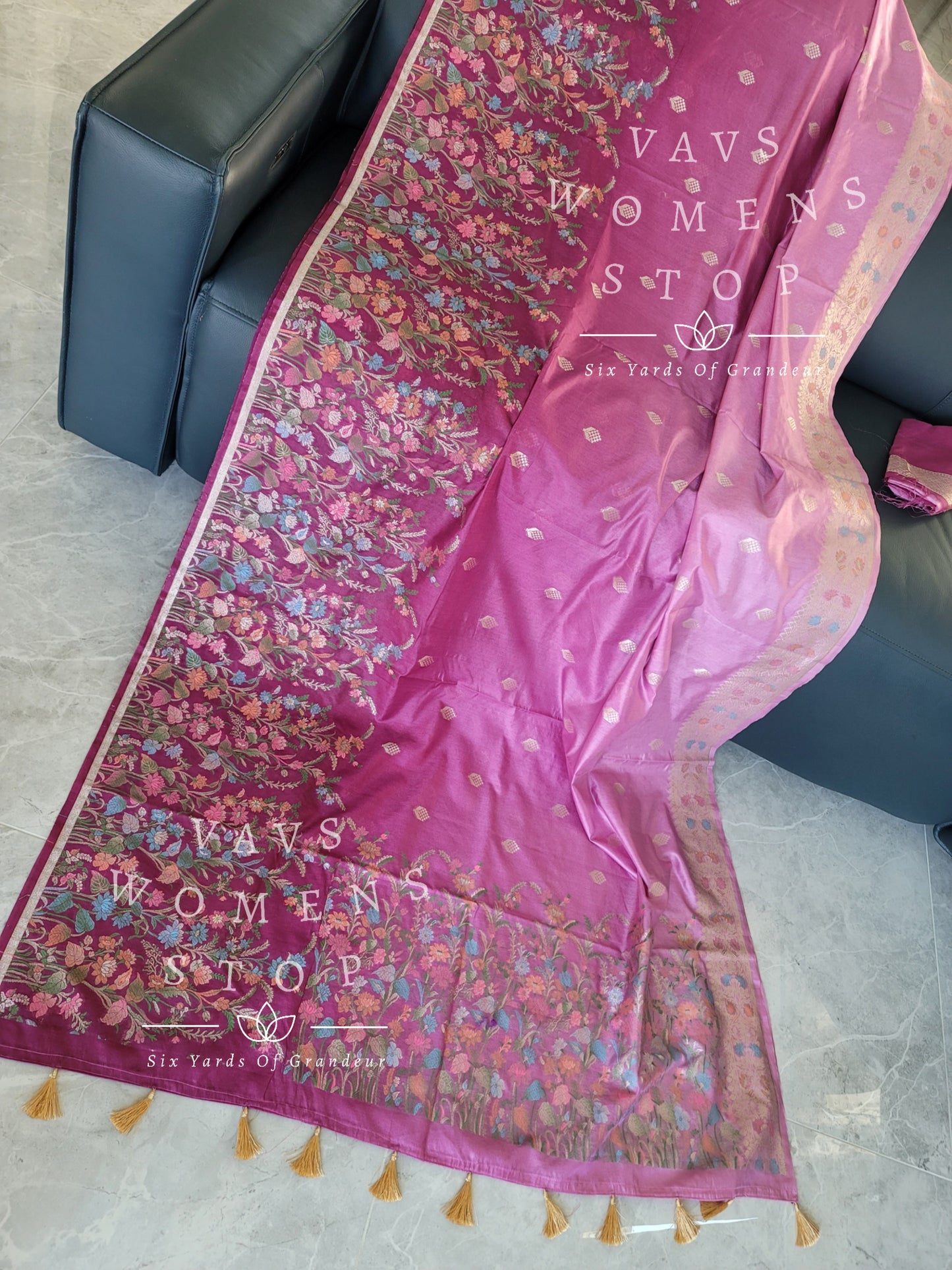 Shaded Designer Munga Dola Silk Saree