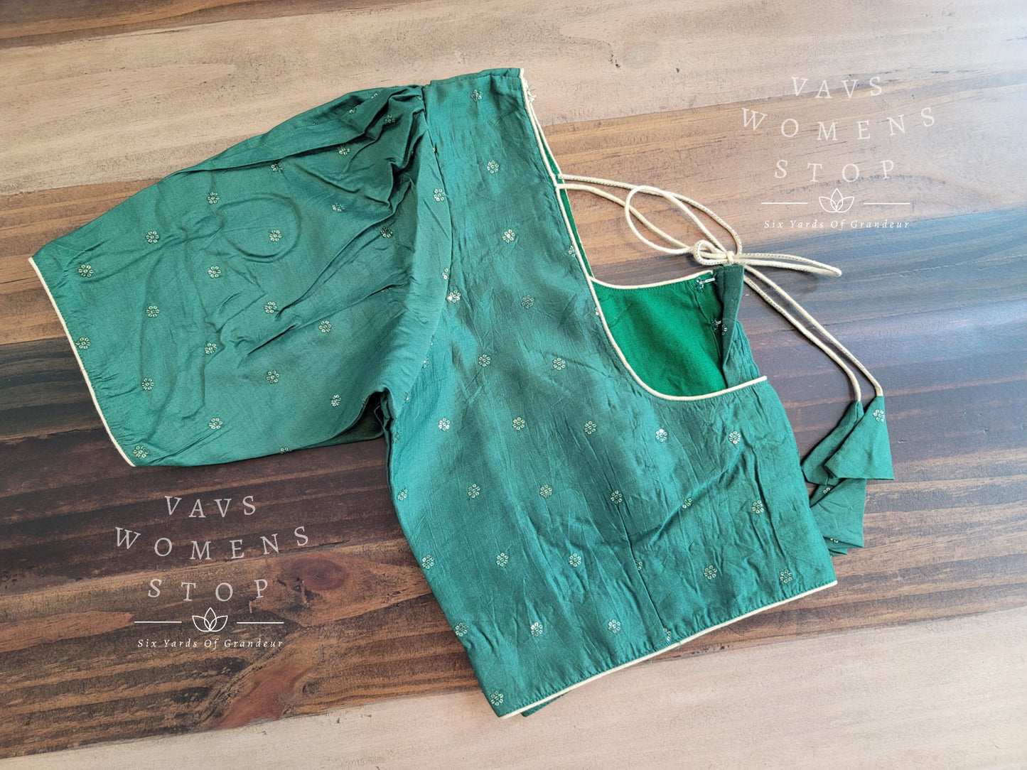 Silk Cotton Green Blouse