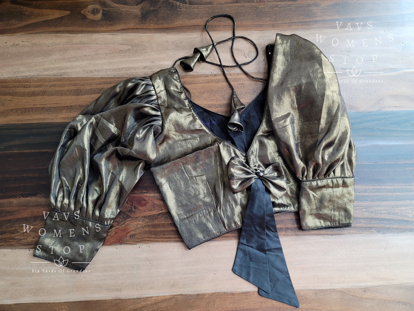 Designer Mettalic Tissue Silk Blouse