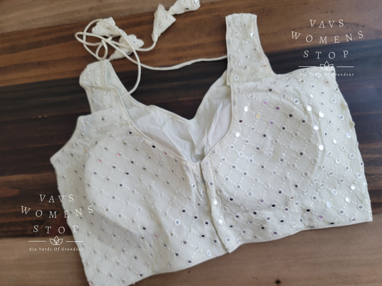 Sleeveless Foil Mirror Blouse