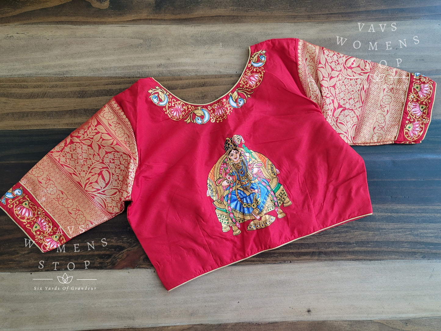Traditional Tanjore Handpainted Designer Blouse