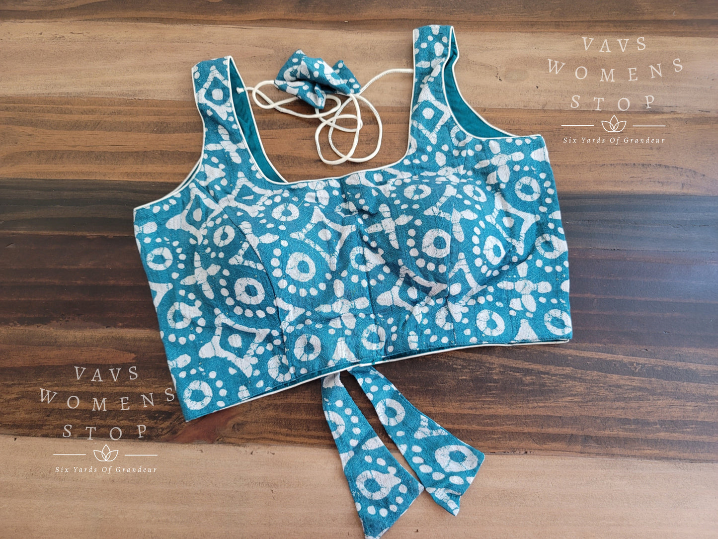 Sleeveless Block Printed Cotton Blouse