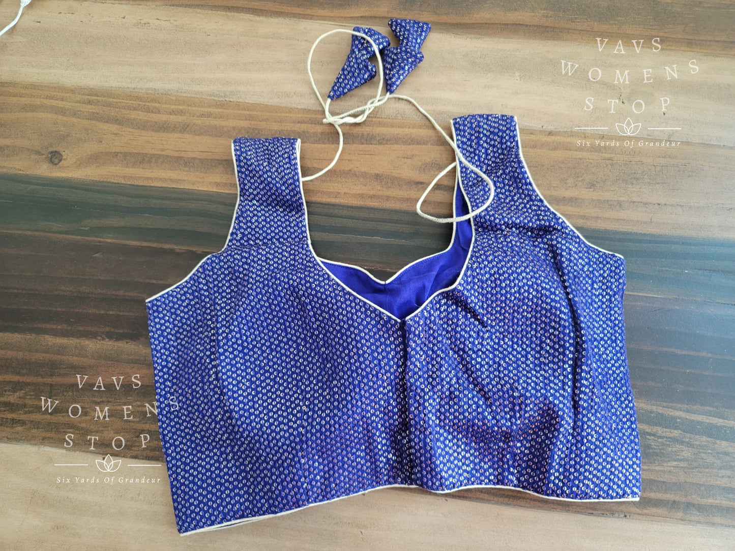 Sleeveless Chinon Chiffon Sequins Blouse