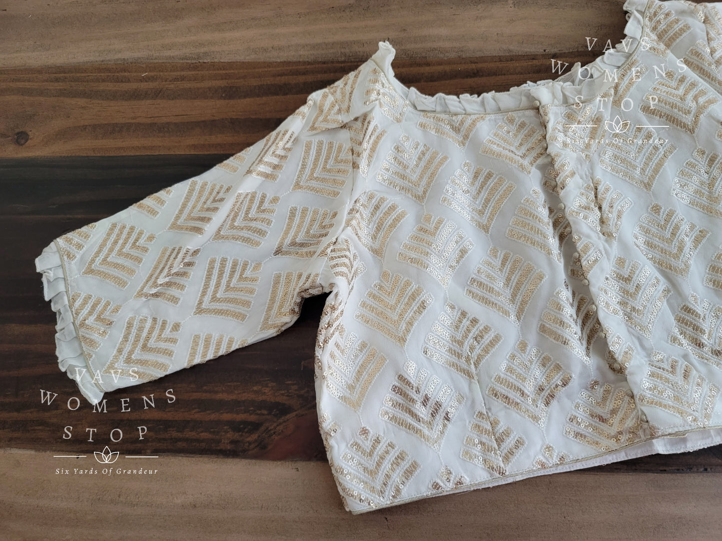 Pure Georgette Sequins Work Blouse