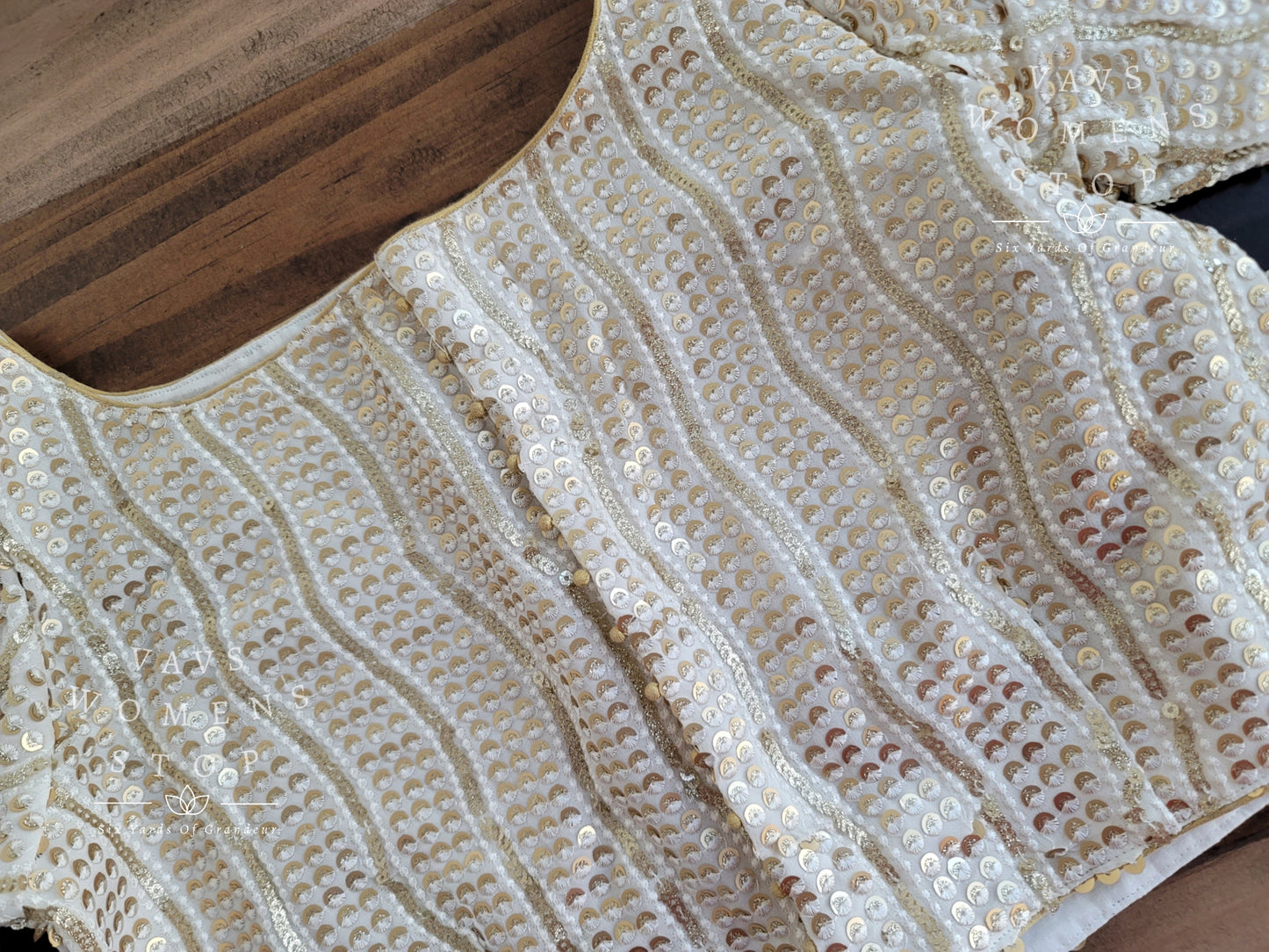 Pure Georgette Sequins Work Blouse
