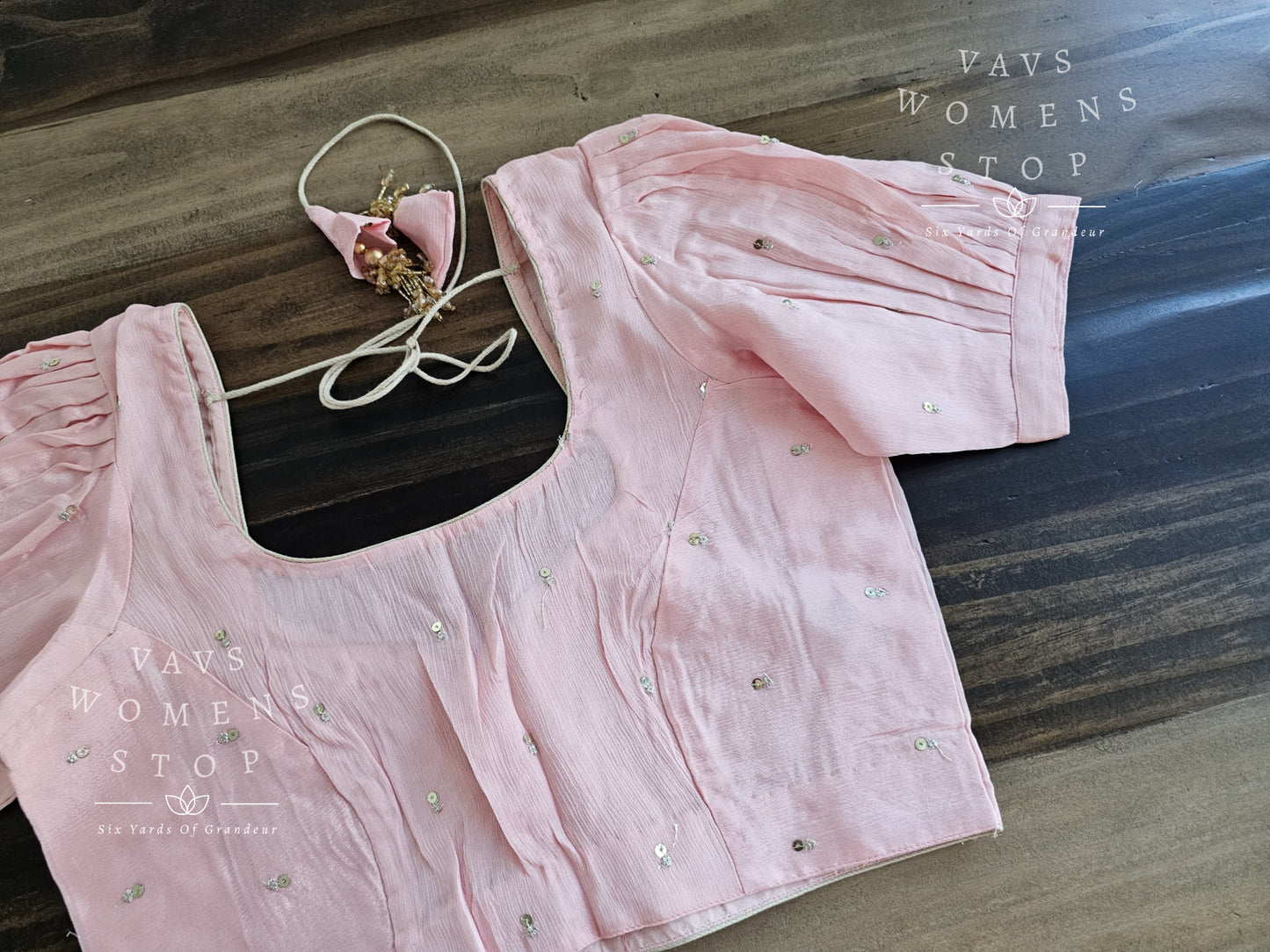 Chinnon Chiffon Puff Sleeves Blouse
