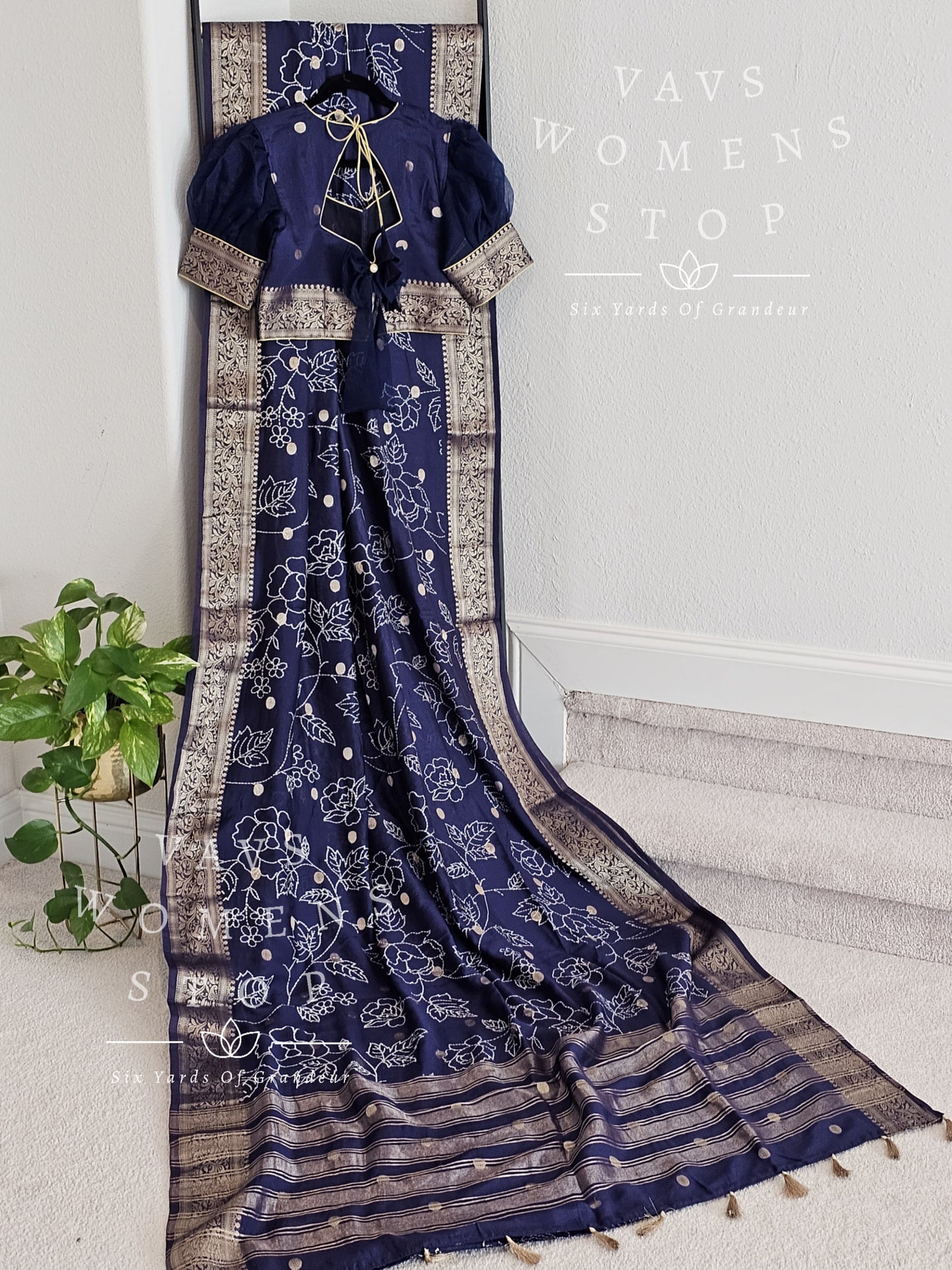 Soft Chanderi Designer Saree - Blouse