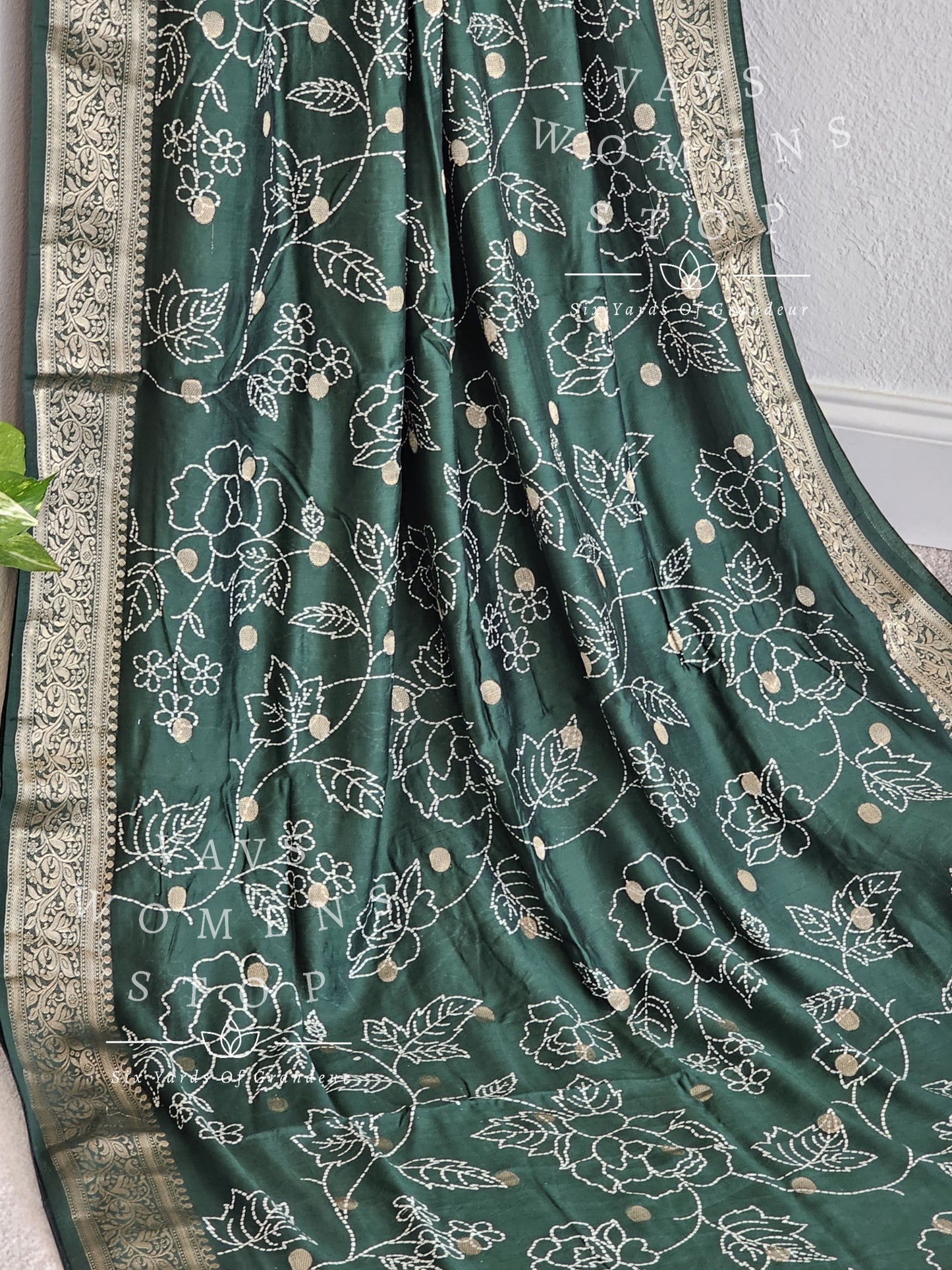 Soft Chanderi Designer Saree - Blouse