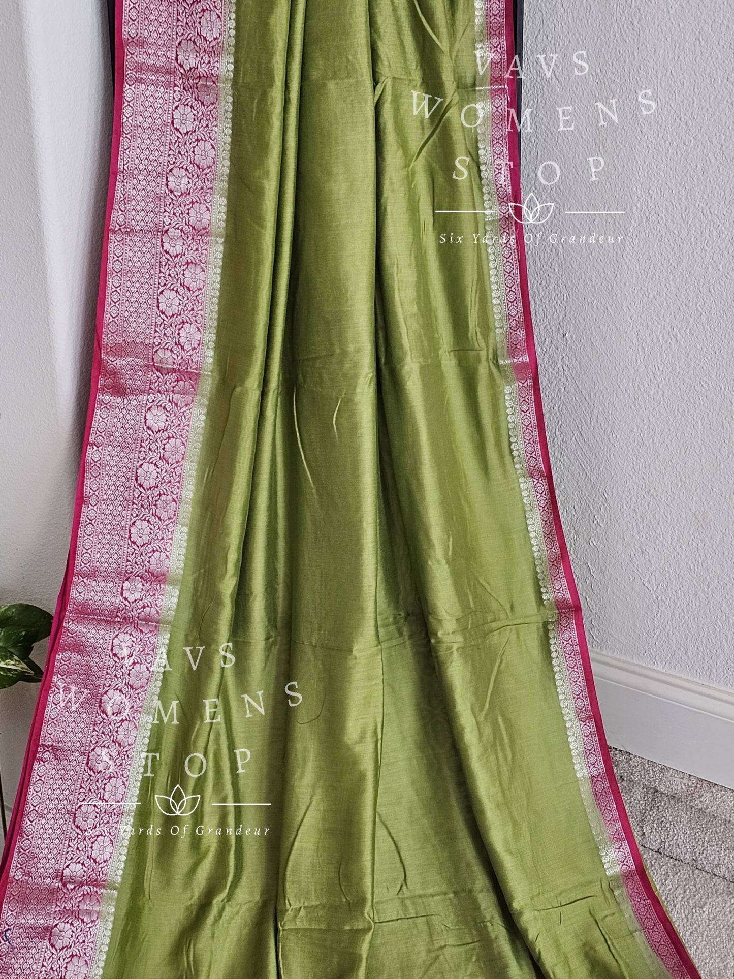 Soft Mul Chanderi Benarasi Saree - Pure chanderi kalamari blouse