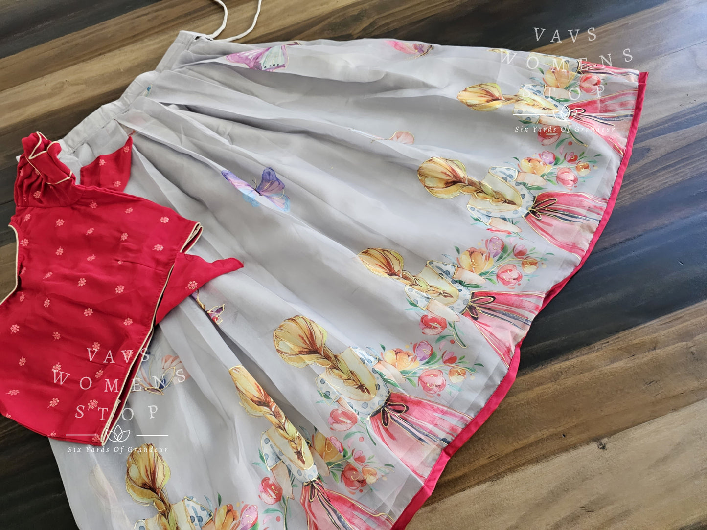 Soft Organza Designer Lehenga Croptop Blouse