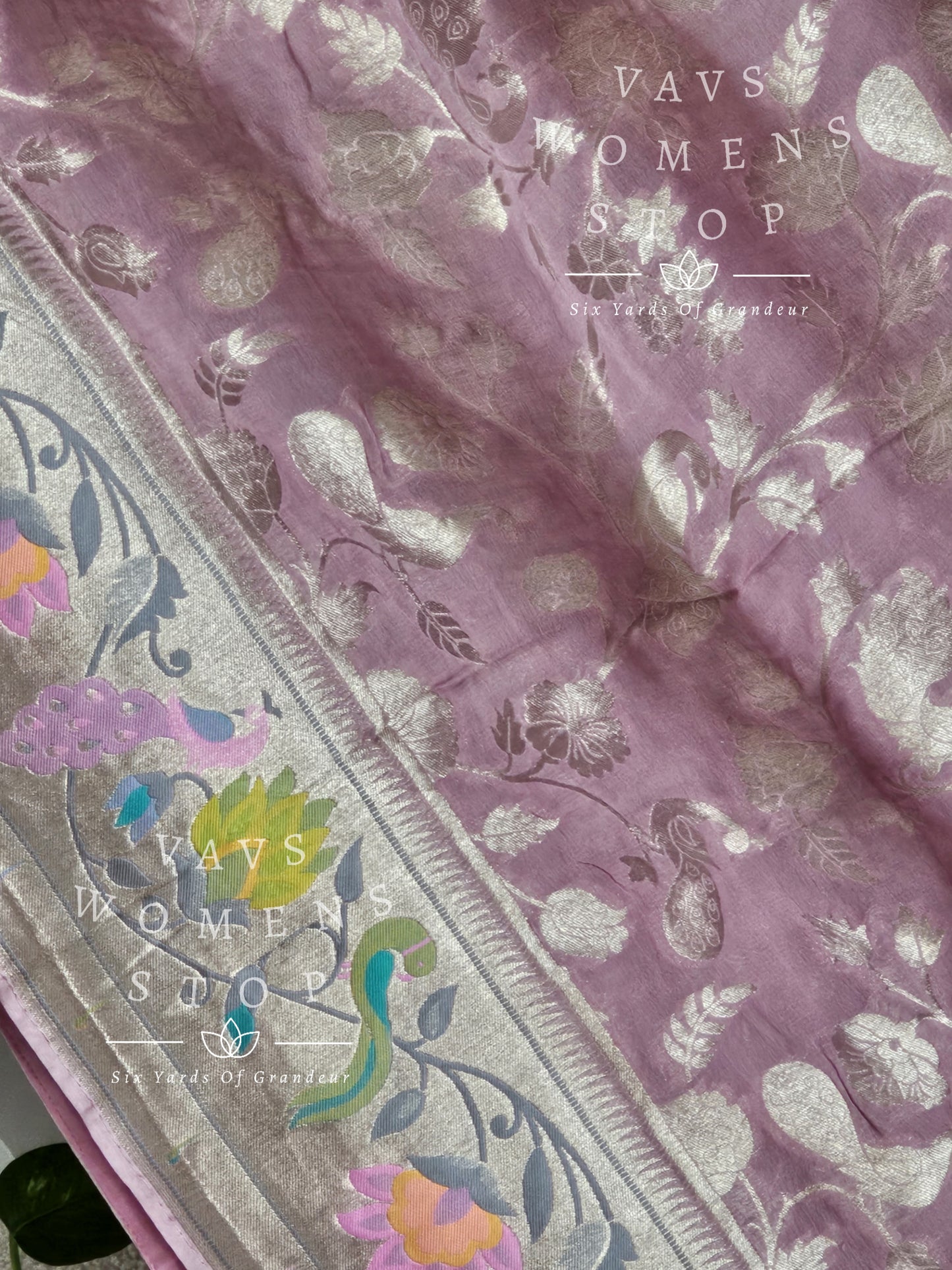 Pure Khaddi Georgette Powerloom Saree - Blouse