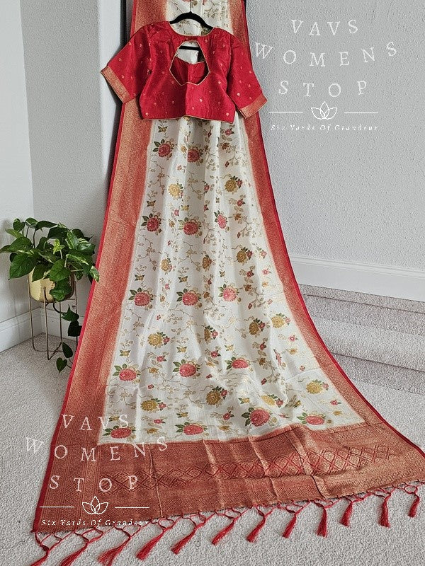 Munga Crepe Silk Saree - Blouse