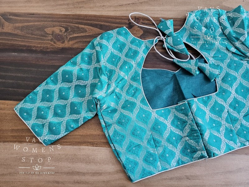 Teal Green Benarasi Blouse