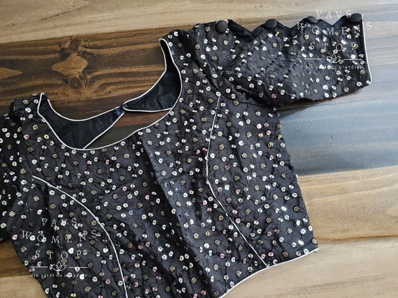 Foil Mirror Cotton Blouse