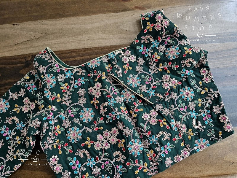 Georgette Sequins Embroidered Blouse