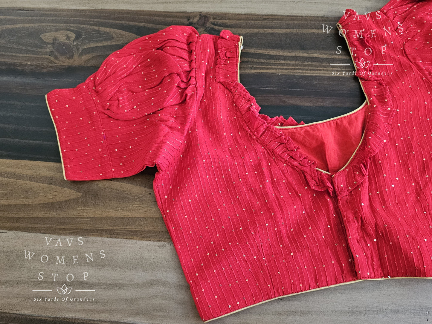 Chinon Chiffon Red Blouse