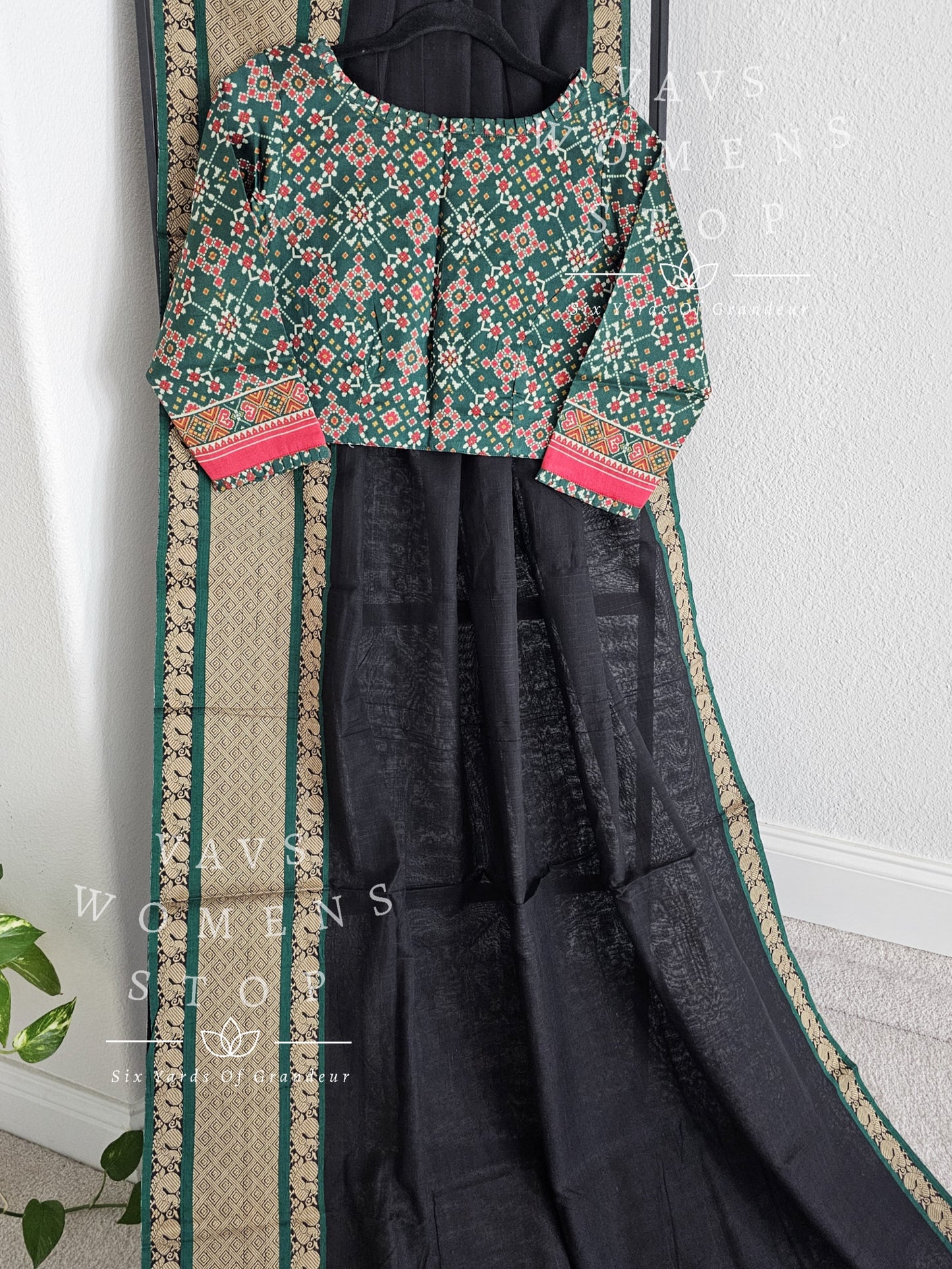 Soft Narayanpet Cotton Saree - Pure Chanderi Patola Blouse