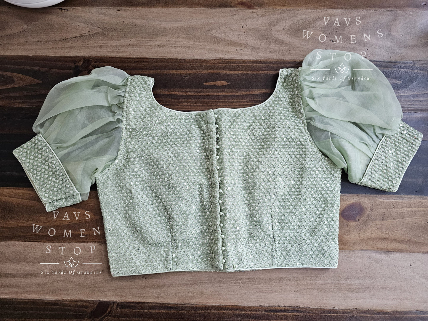 Designer Net Sequins Blouse