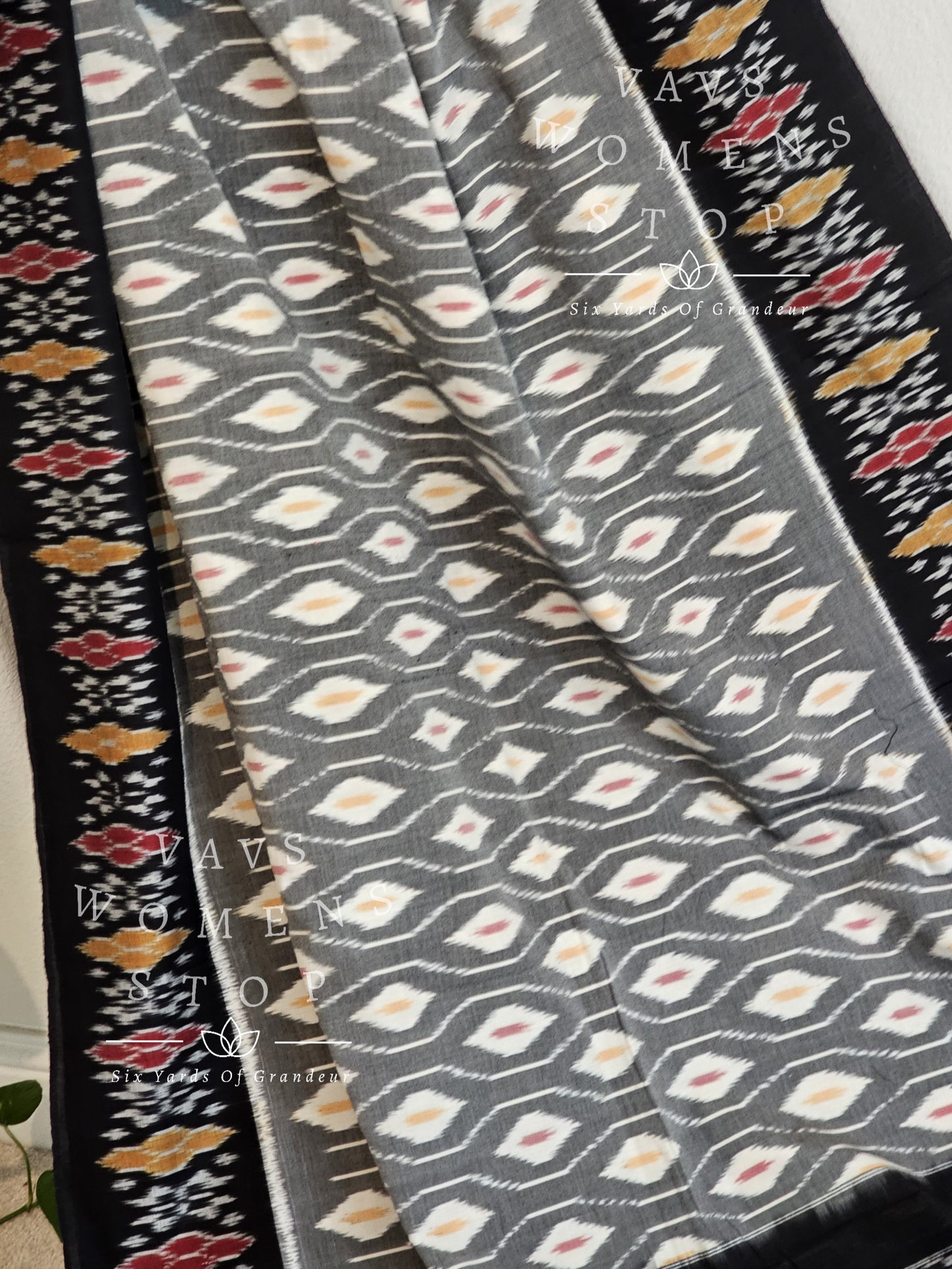 Soft Mercedized Ikkat Cotton Saree