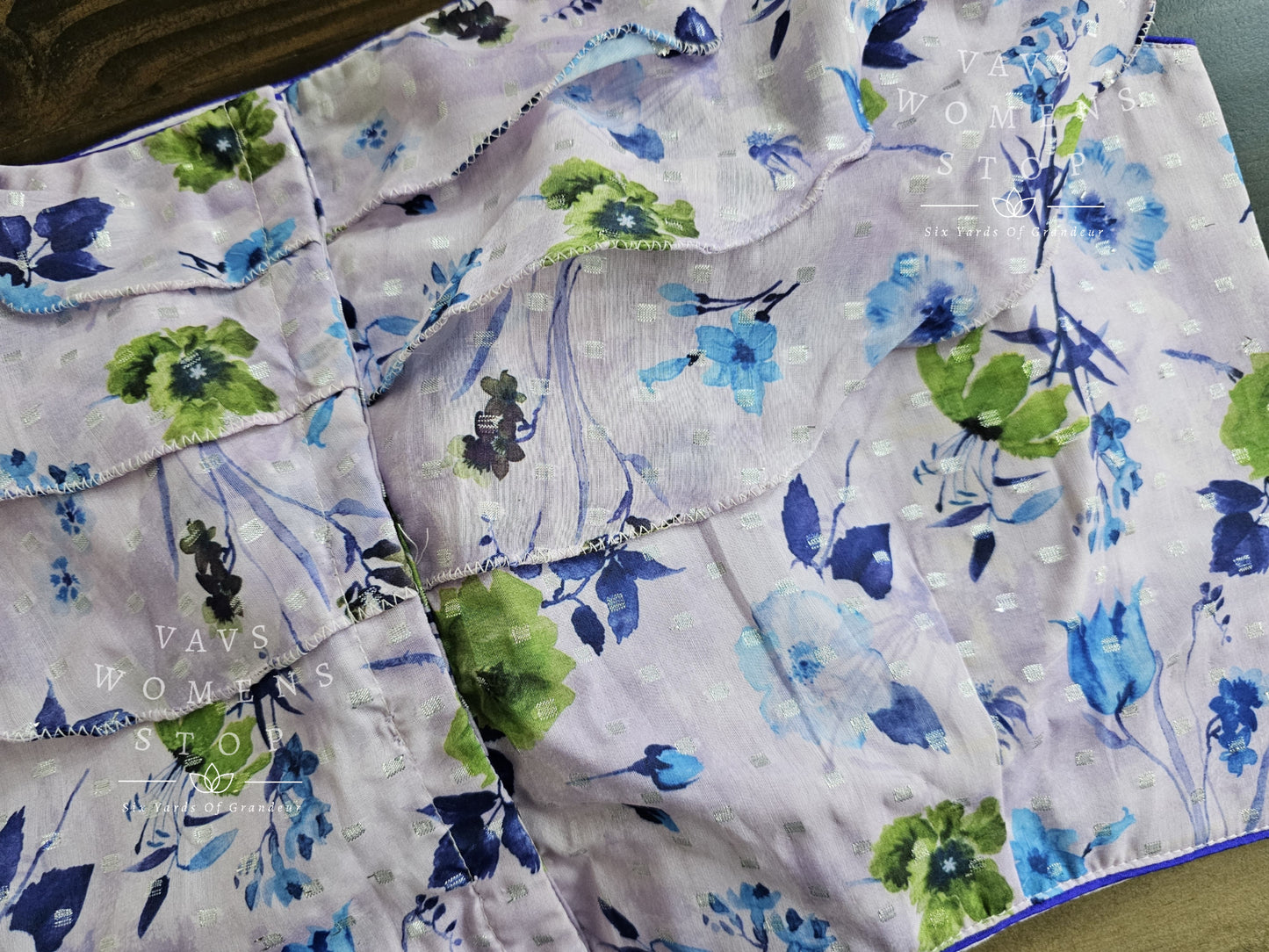 Sleeveless Floral Ruffle Sleeves Blouse