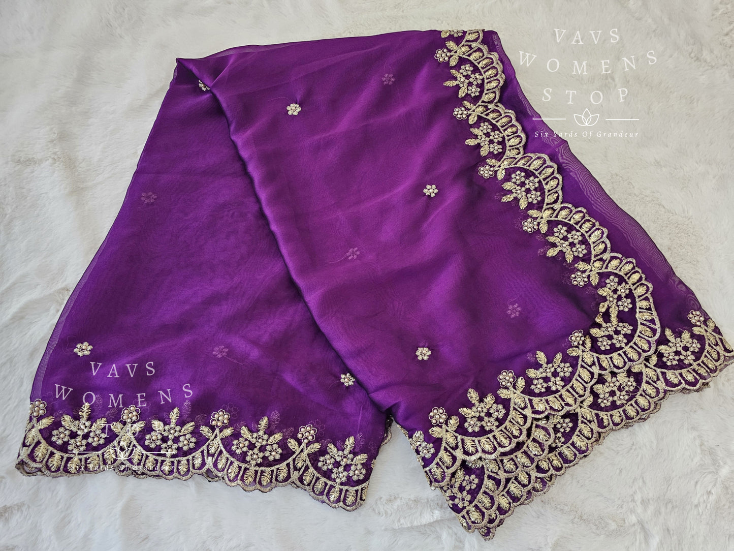 Soft Chinon Silk Cutwork Duppata