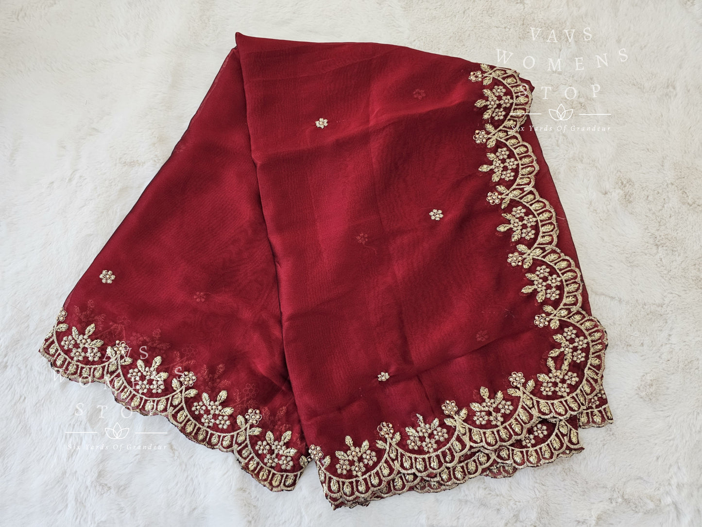 Soft Chinon Silk Cutwork Duppata