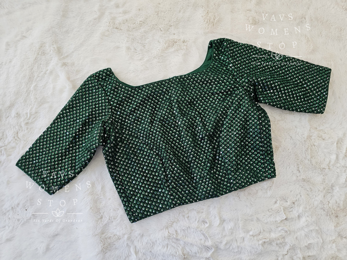 Designer Net Sequins Blouse