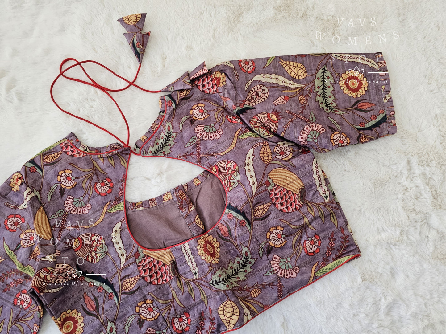 Tussar Silk Kalamkari Blouse