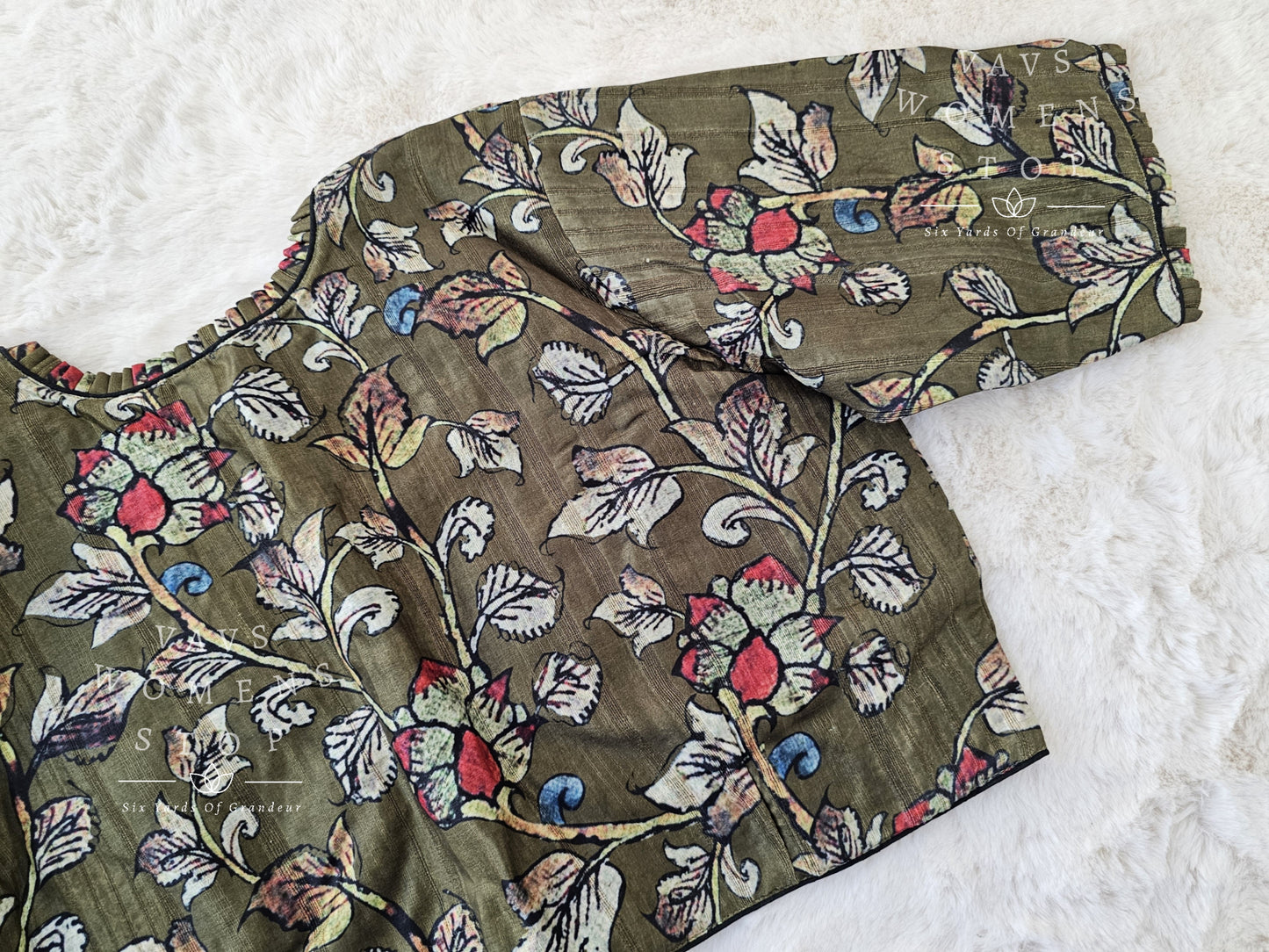 Tussar Silk Kalamkari Blouse