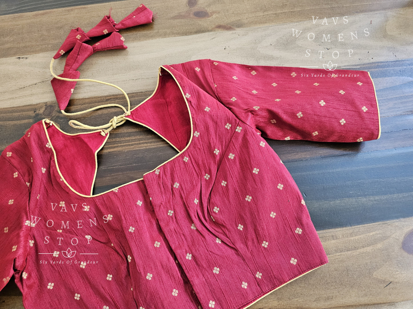 Rawsilk Maroon Blouse