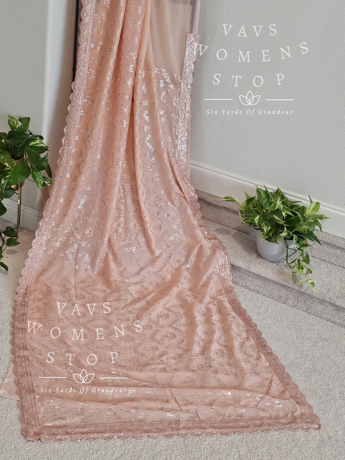 Designer Sequins Georgette Saree