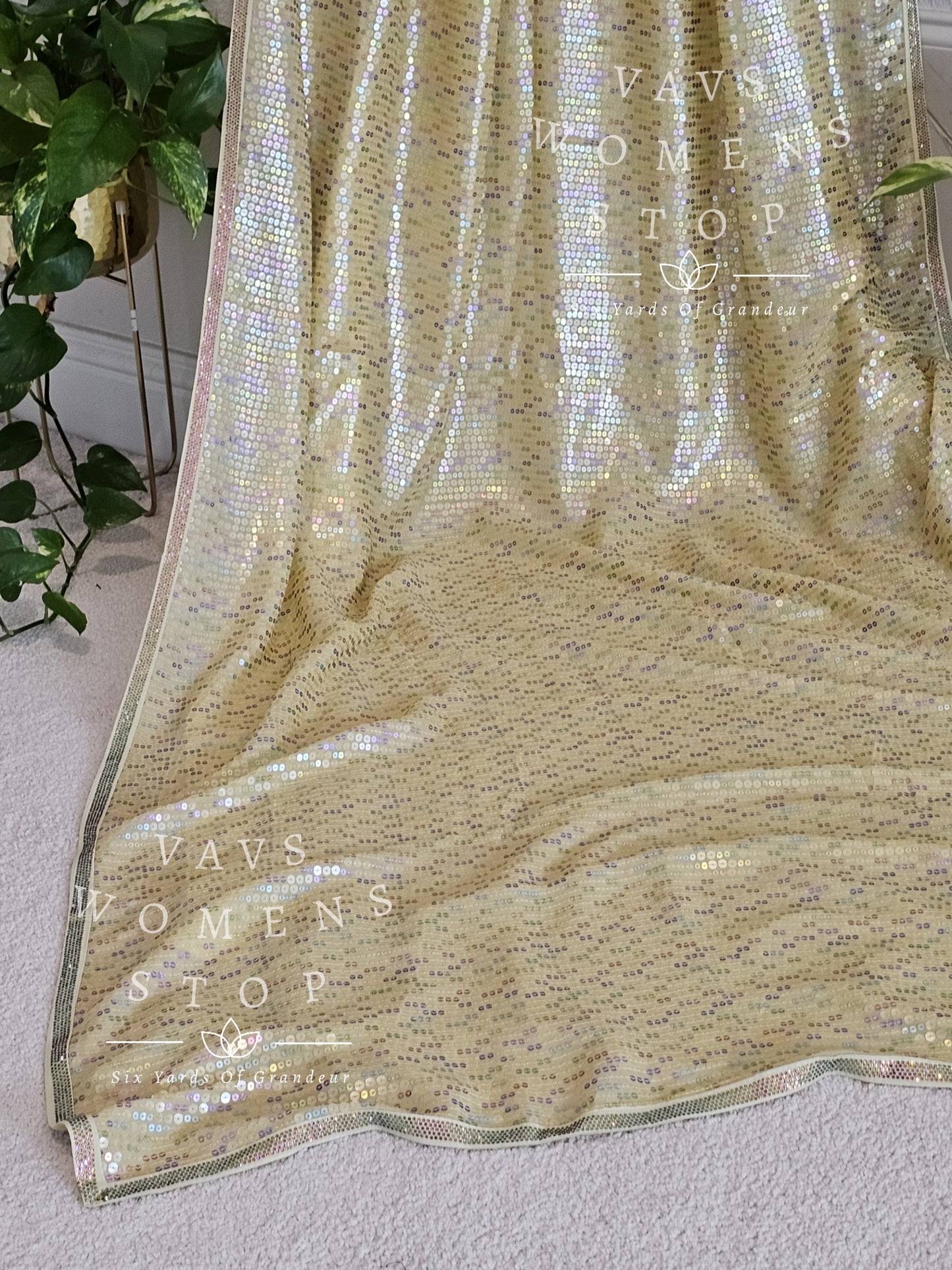 Designer Sequins Georgette Saree