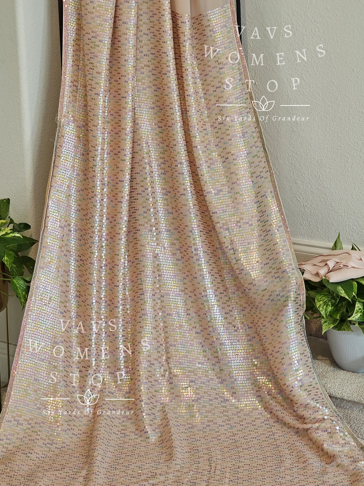 Designer Sequins Georgette Saree