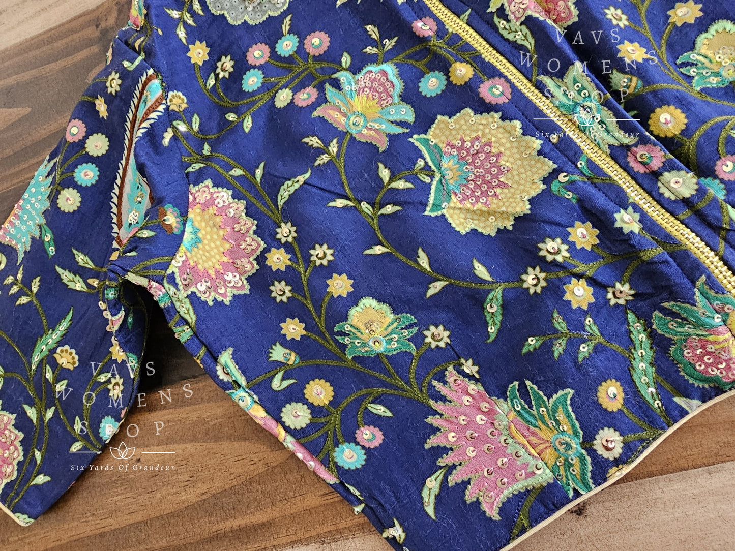 Muslin Silk Cotton Floral Blouse