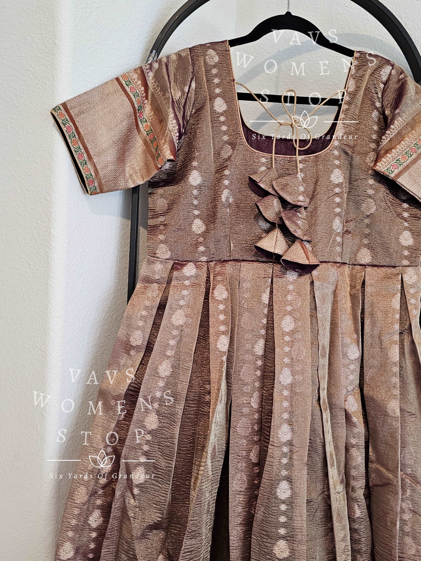 Crush Tissue Long Frock/Gown