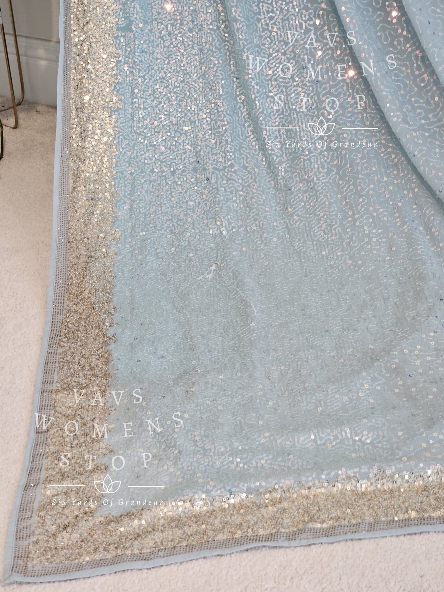 Designer Sequins Georgette Saree