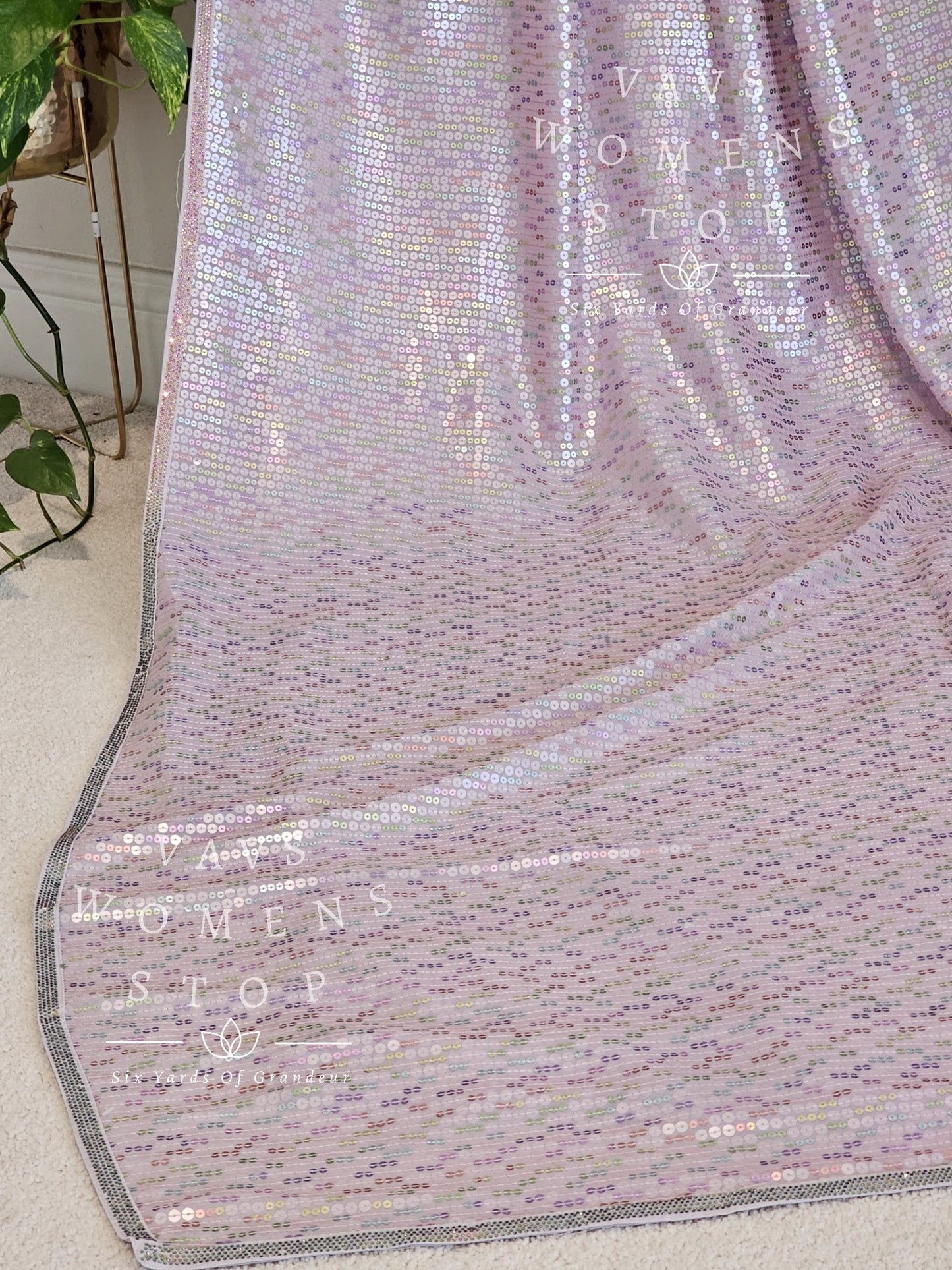 Designer Sequins Georgette Saree