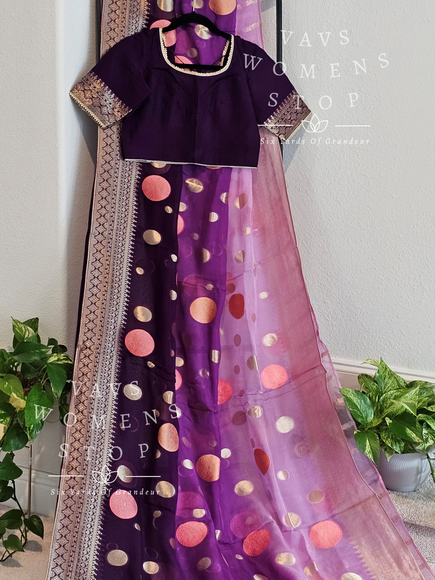 Pure Kora Soft Organza Silk Saree - Blouse