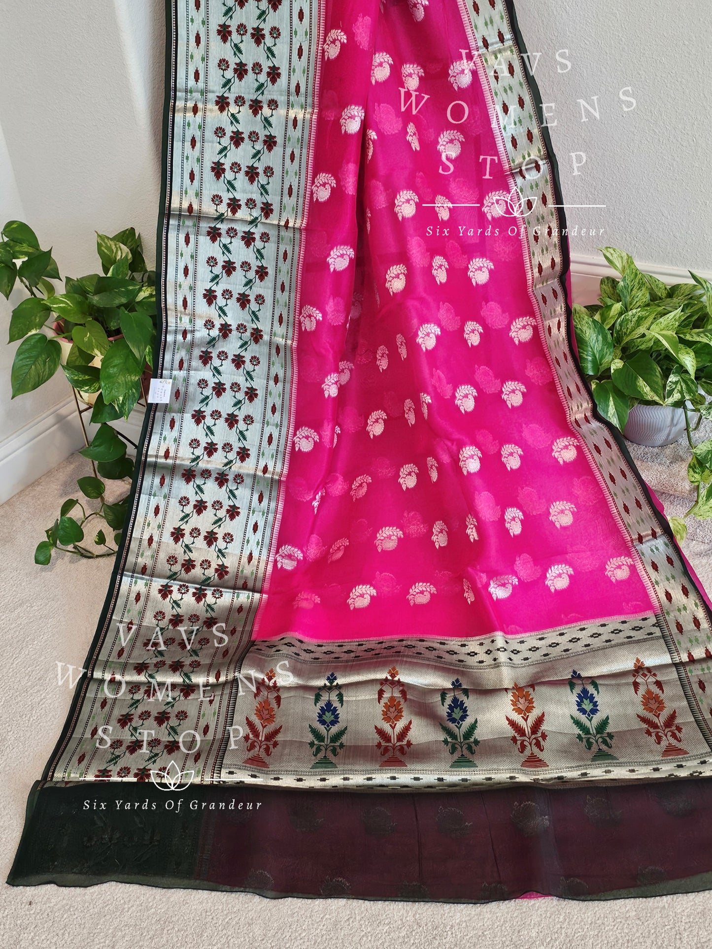 Pure Kora Silk Paithani Saree - Blouse