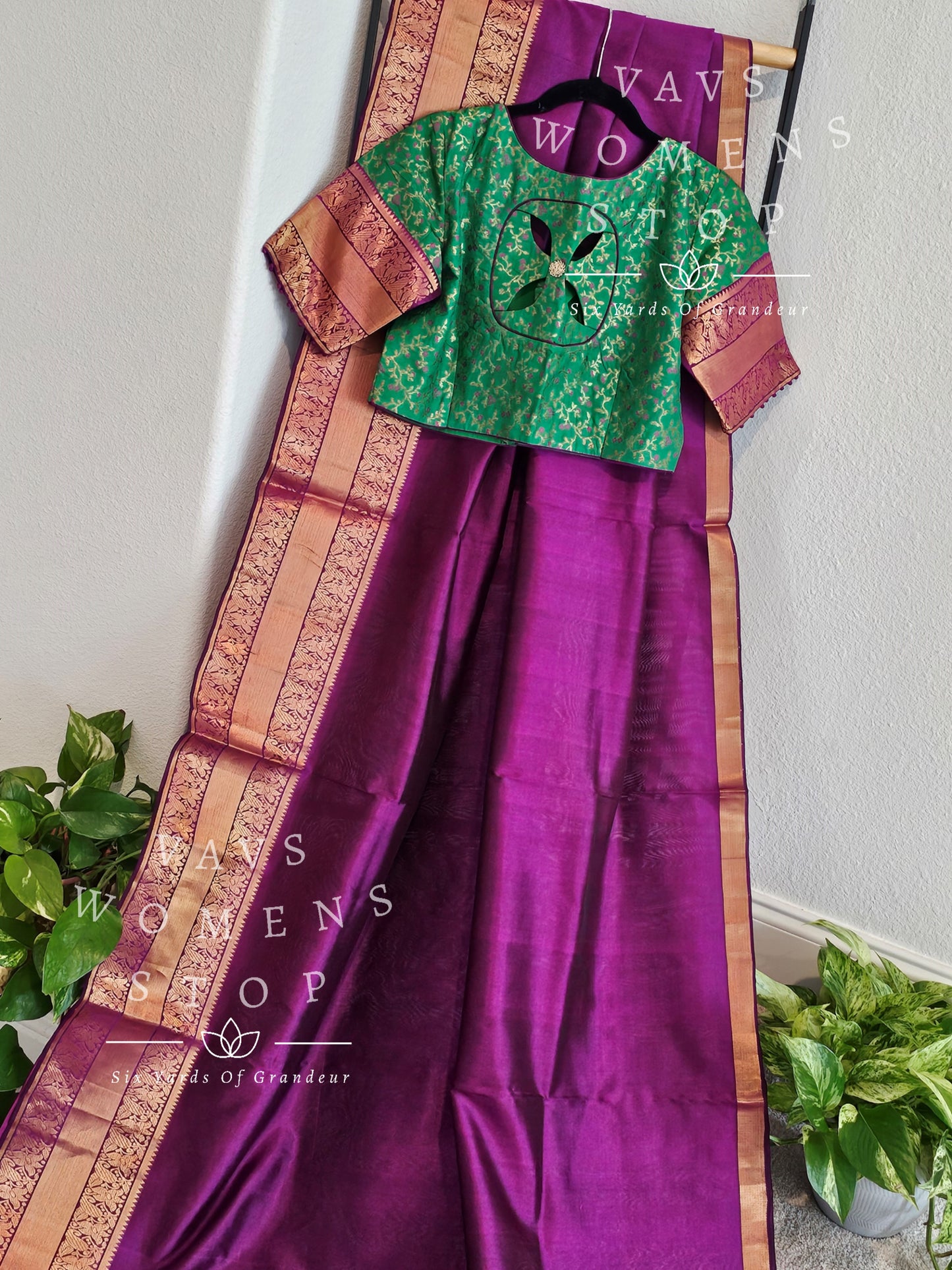 Pure Mulberry Silk Mangalagiri Pattu Lightweight Saree - Blouse