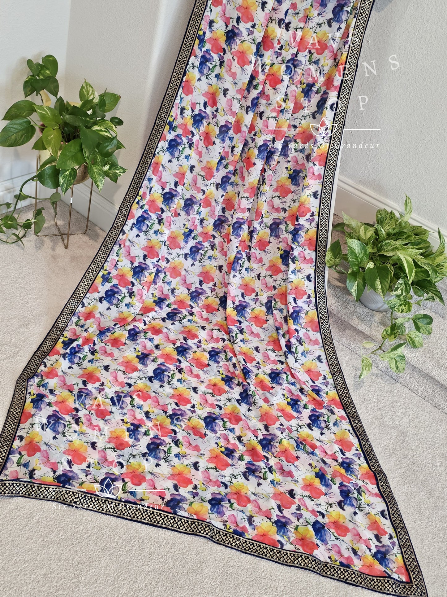 Floral Georgette Saree