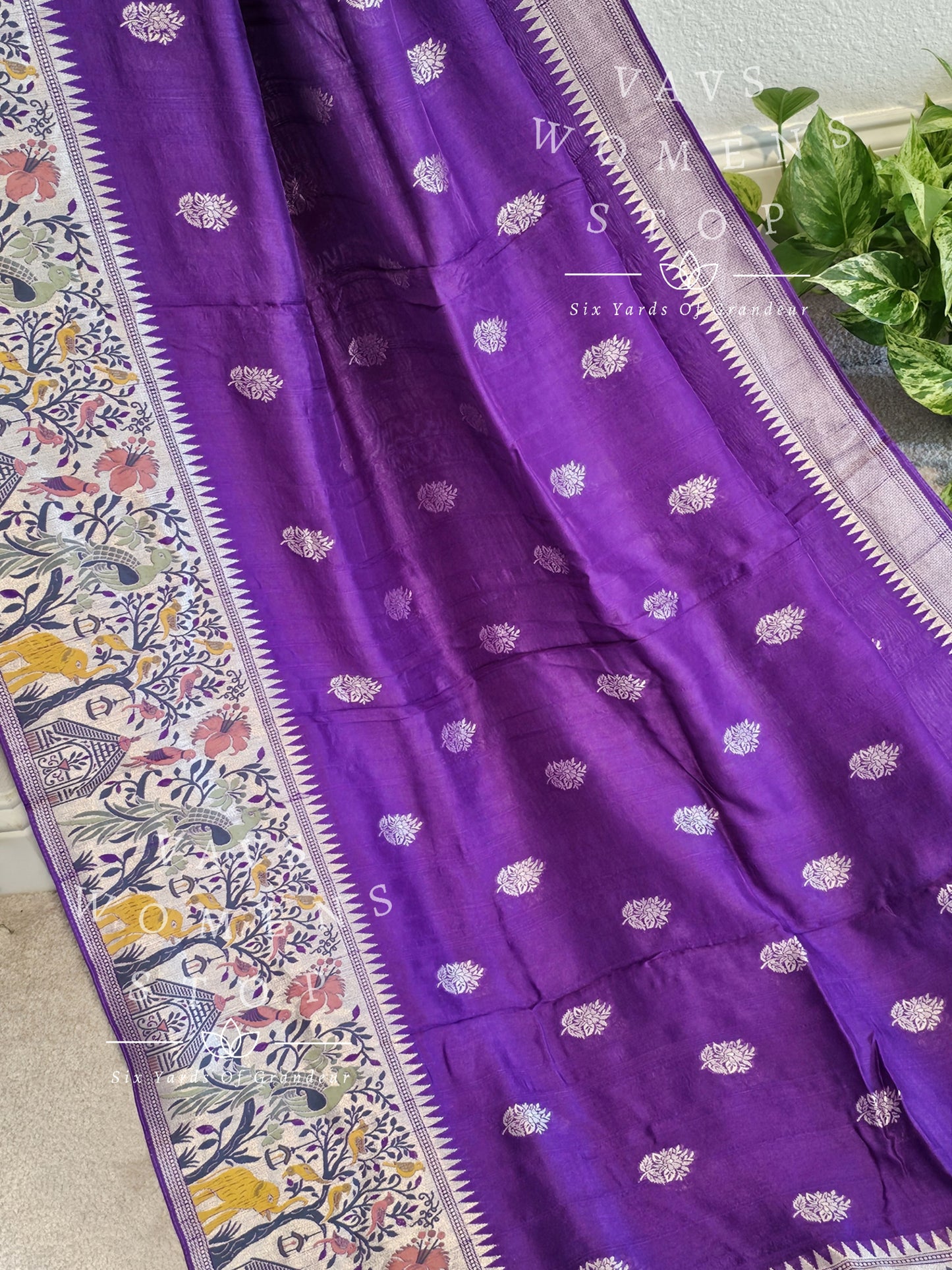 Pure Munga Tussar Silk Saree - Blouse