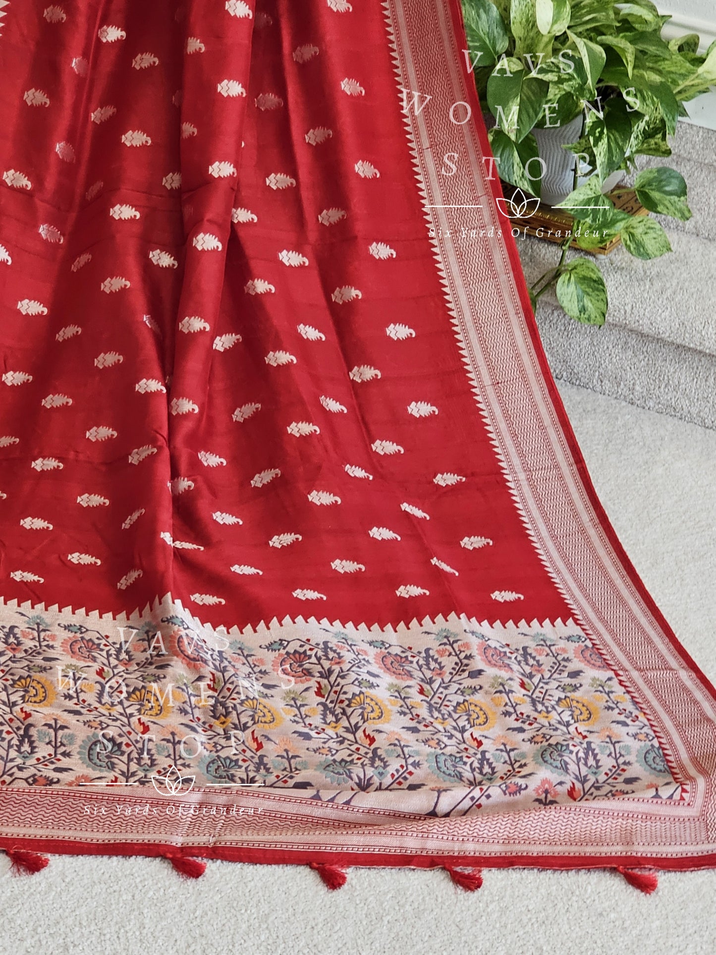 Munga Tussar Paithani Border Saree - Blouse