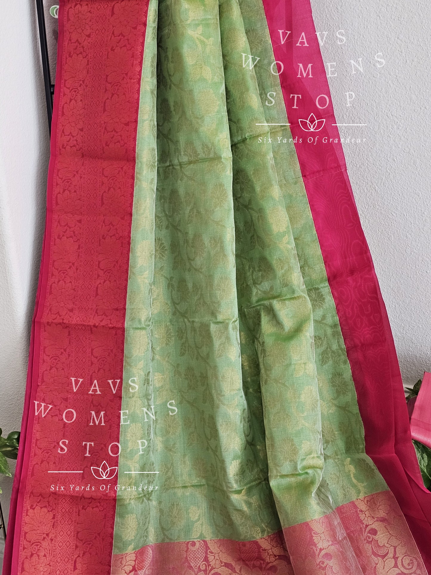 Chanderi Kuppadam Tissue Saree