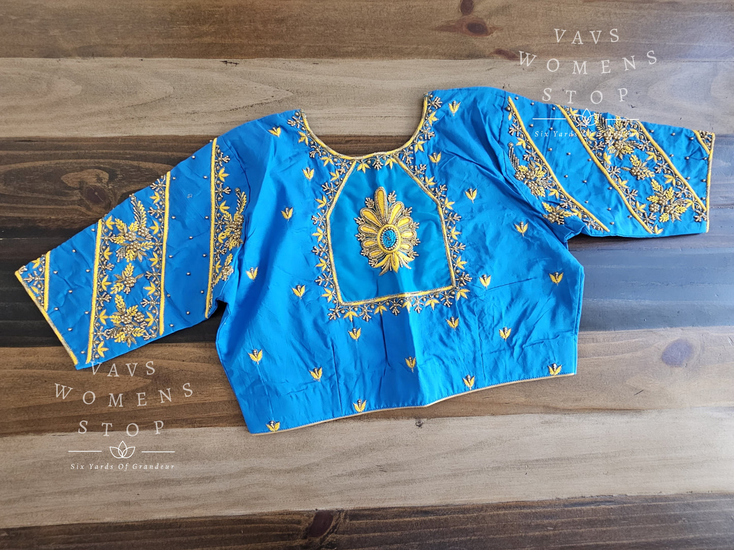 Blue Maggam Blouse