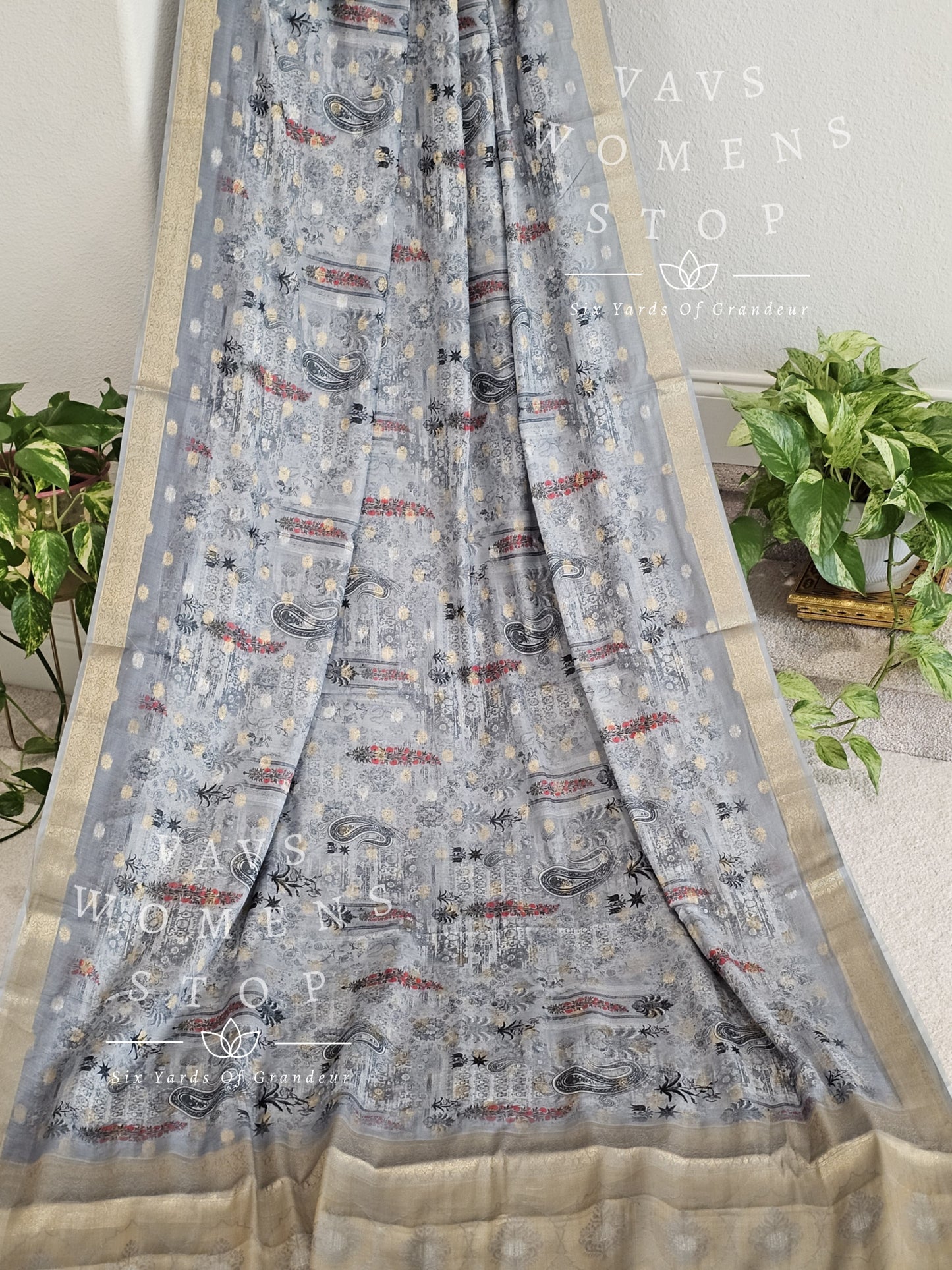 Designer Soft Benarasi Silk Cotton Saree - Blouse