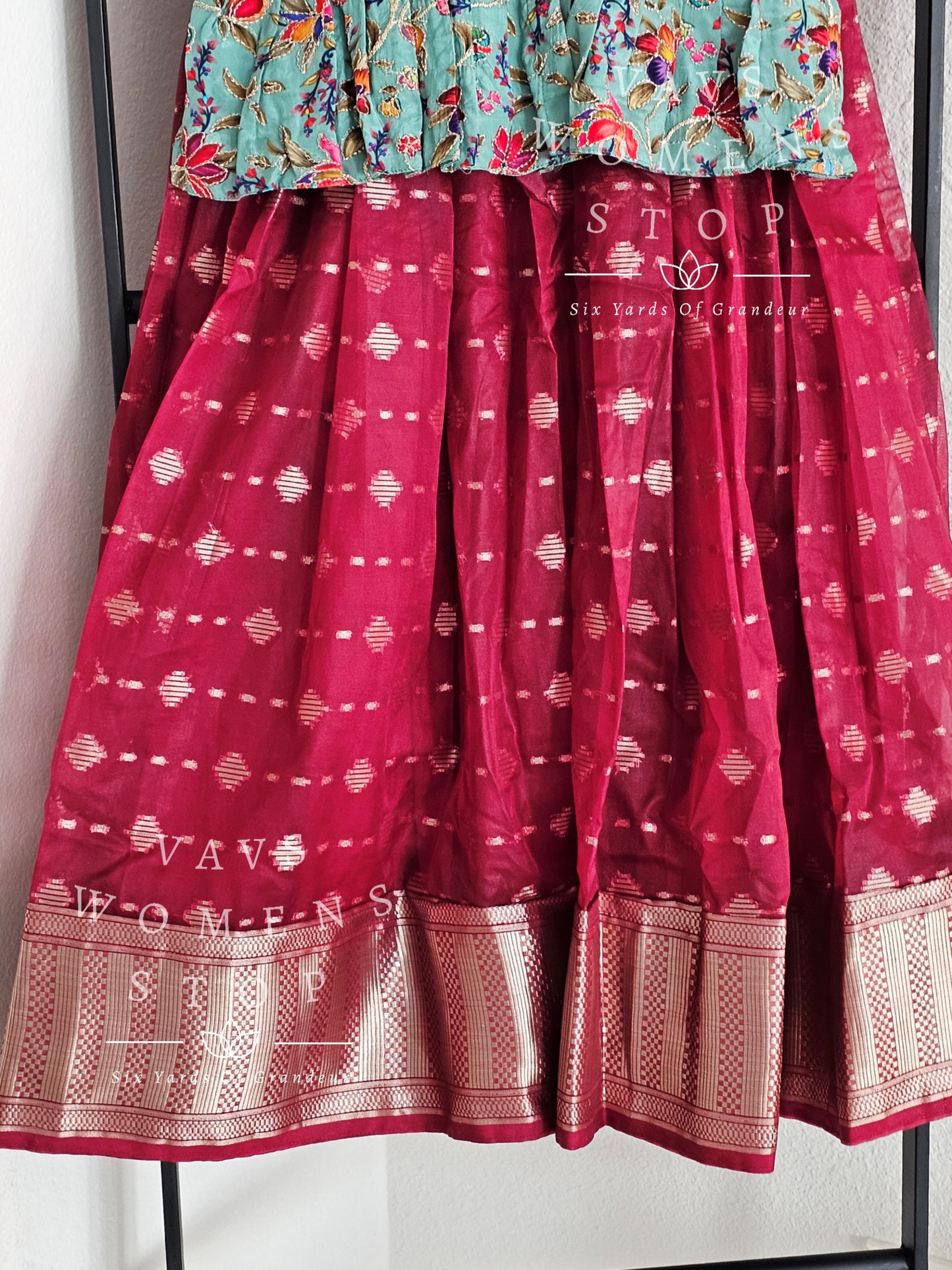 Organza Lehenga - Blouse