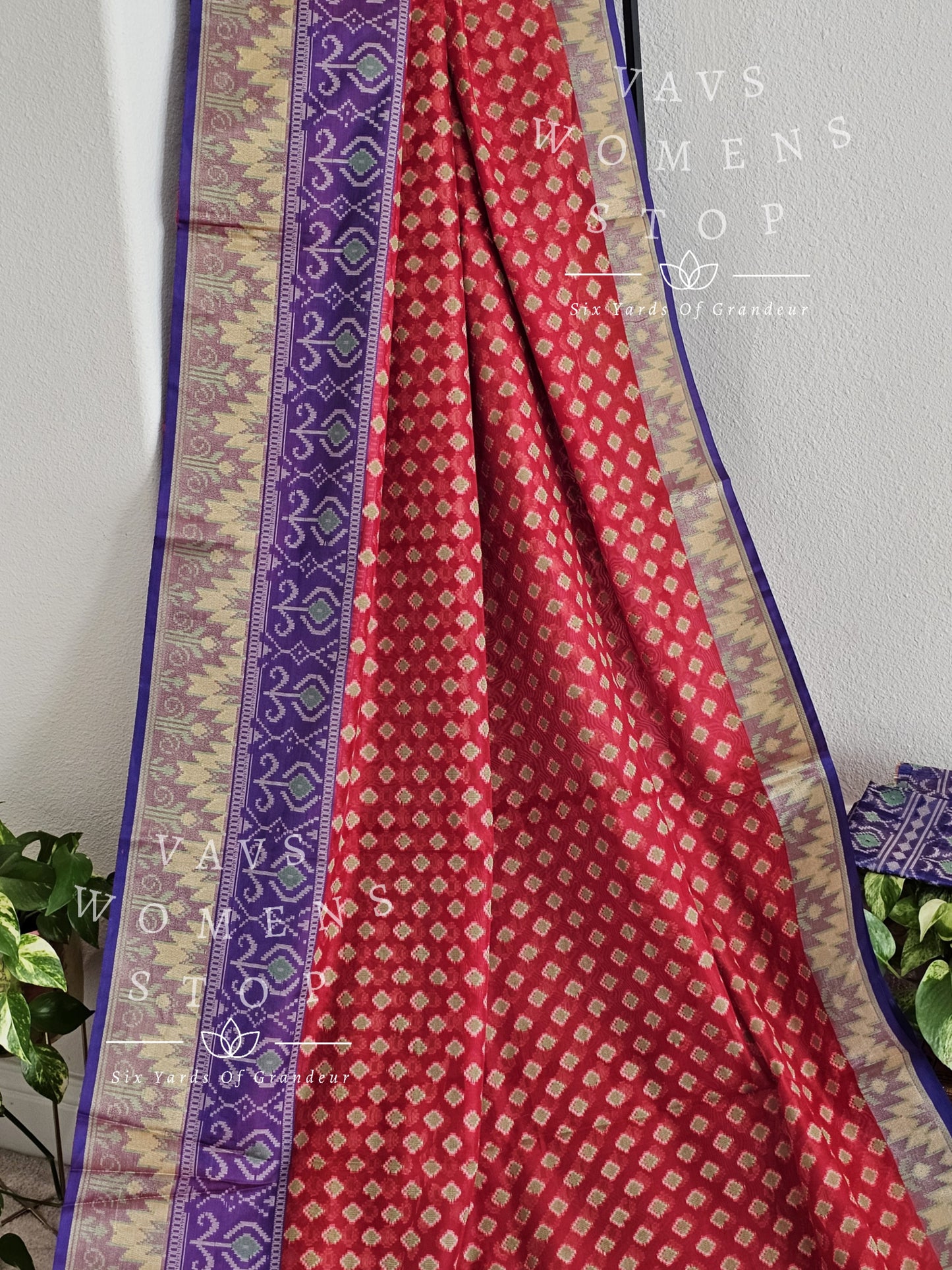 Soft Chanderi Organza Pochampally Design Saree