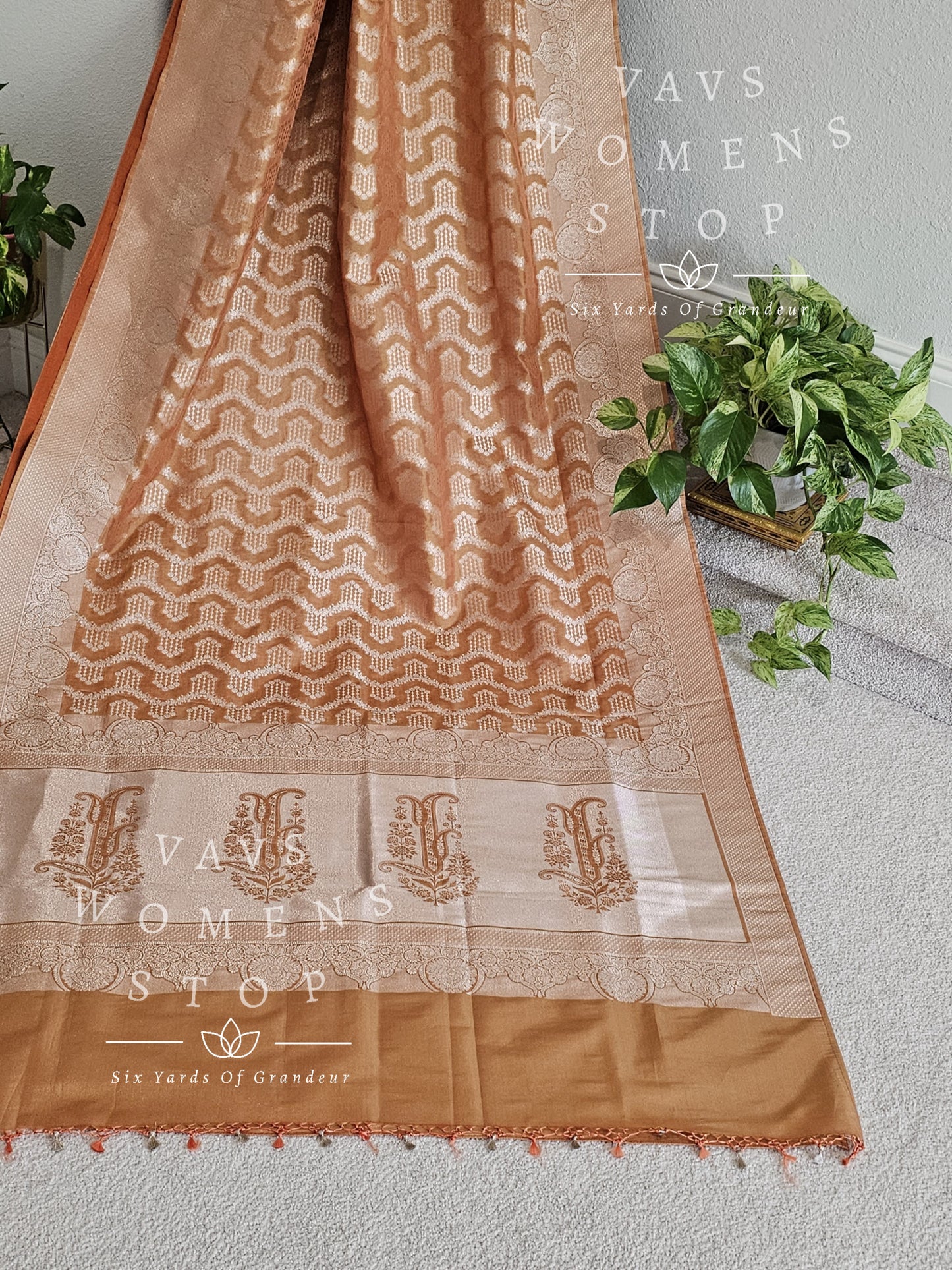 Benarasi Uppada Katan Silk Tissue Saree - Blouse